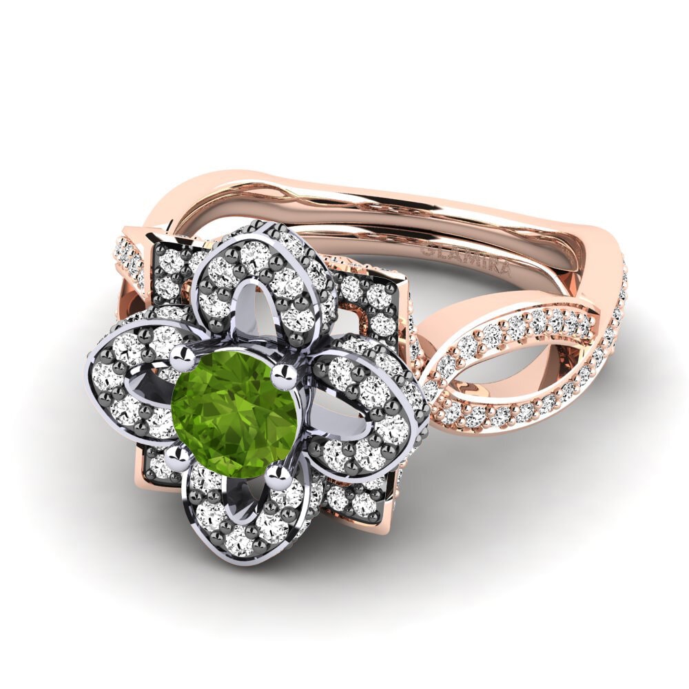 Peridoto Anillo de compromiso Essie