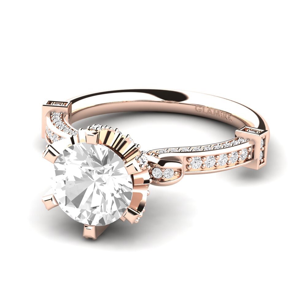 Zafiro blanco Anillo de compromiso Este