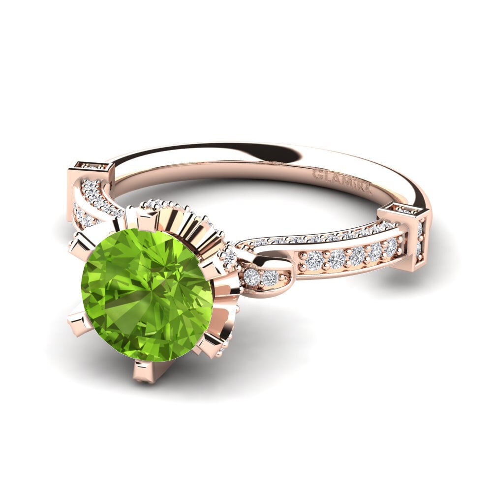 Peridoto Anillo de compromiso Este