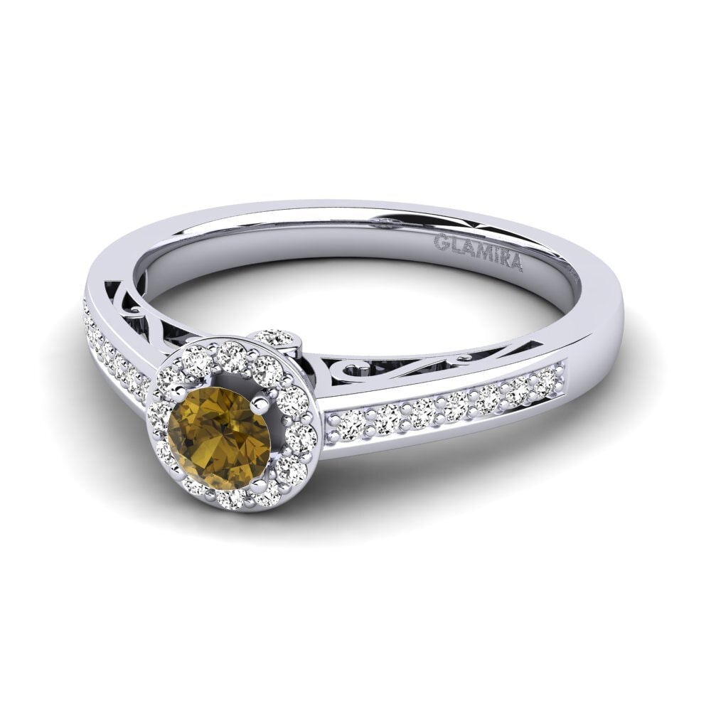 Circón Marrón Anillo de compromiso Estelle