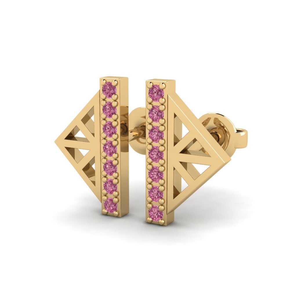 Đá Rhodolite Bông tai nữ Estienne