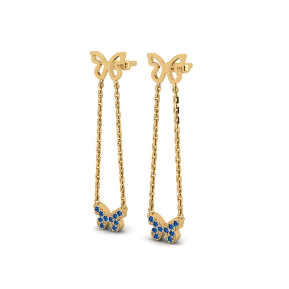 Donker Blauwe Zirkoon Dames Oorbellen Eston