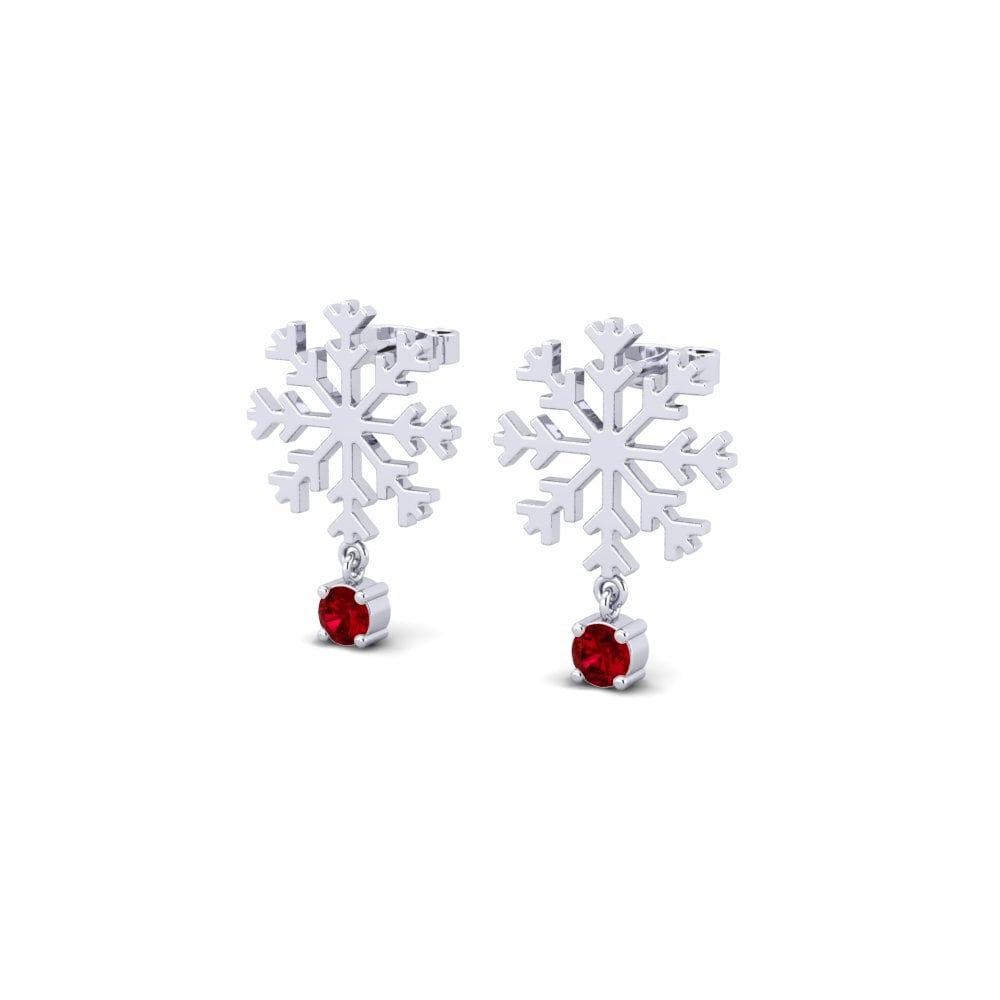 Roter Zirkonia Damen ohrring Estrela