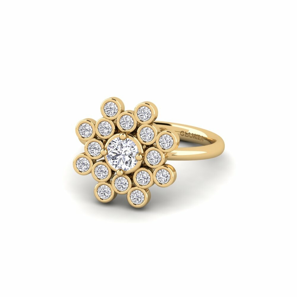Ring Etabili Rund 0.35 Karat Fashion Diamant 585 Gult Guld
