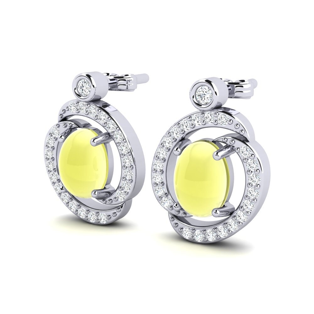 Cabochon Lemon Topaz Women's Earring Etania