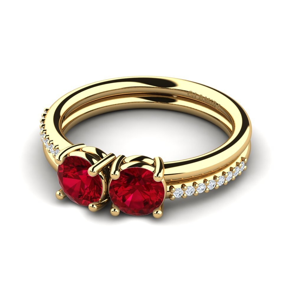 Red Zirconia Ring Etheldra