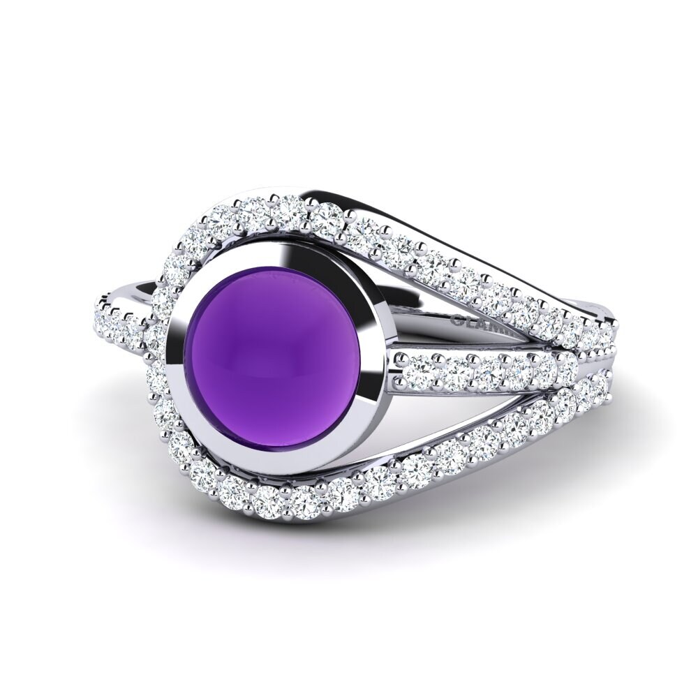 Cabochon Ametista Anel Etheldreda