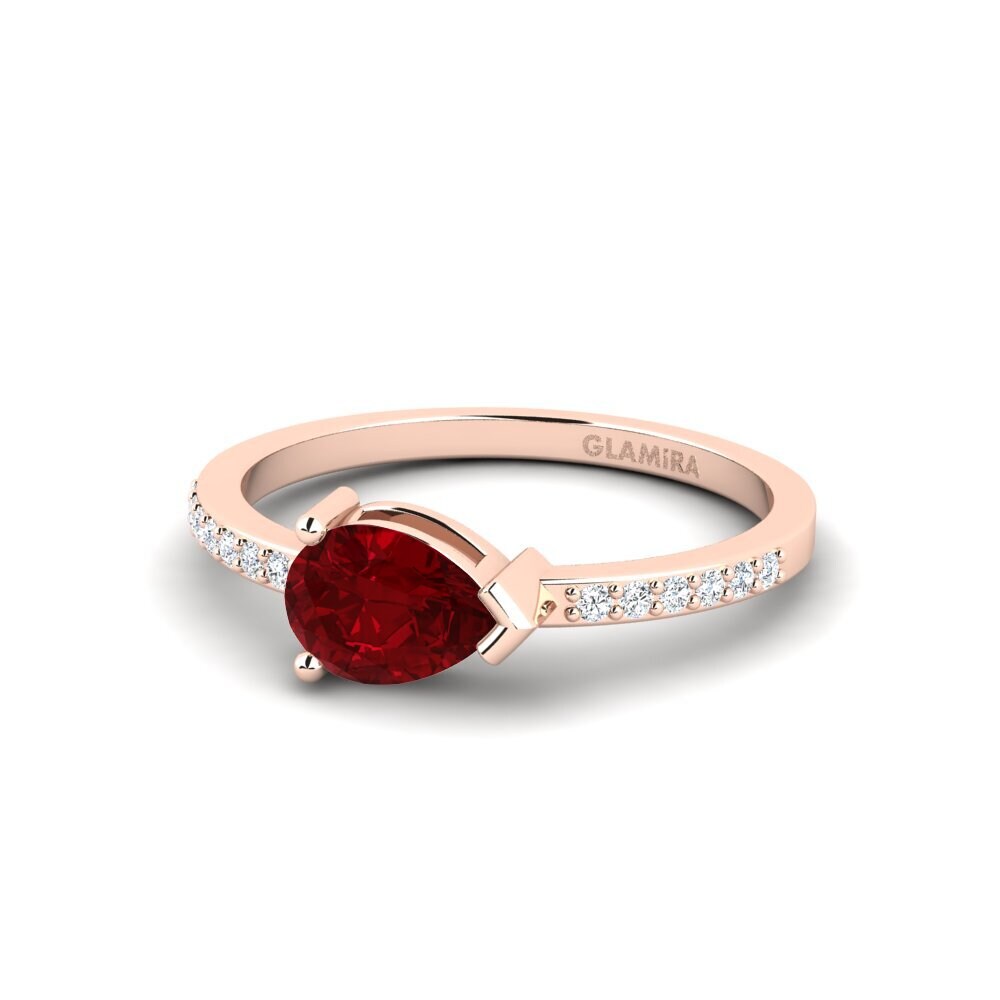 Circonita Roja Anillo de compromiso Ethera