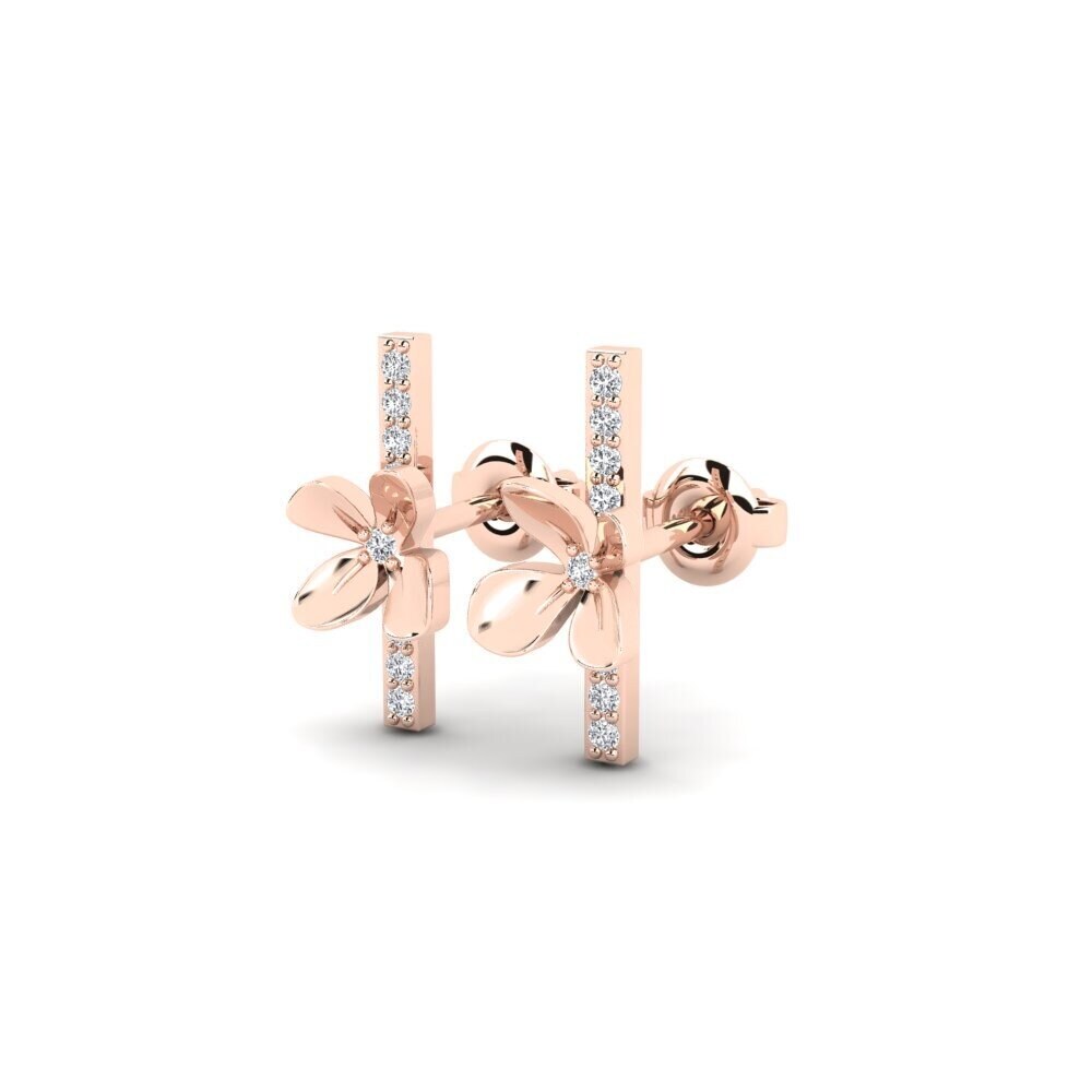14k Rose Gold Women's Earring Etneo