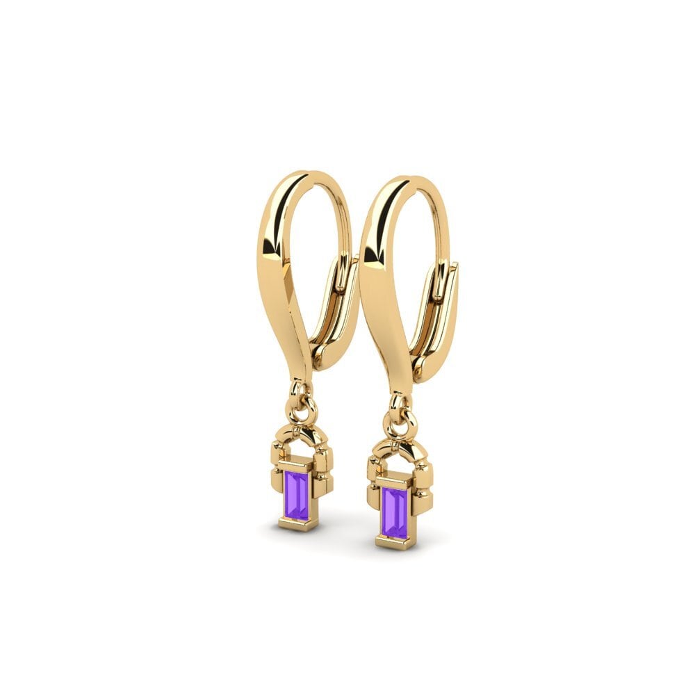 อเมทิสต์ Women's ต่างหู Eubea