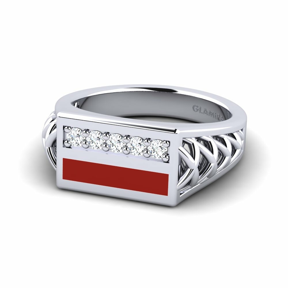 Bagues de fiançailles Argent Blanc Pinky