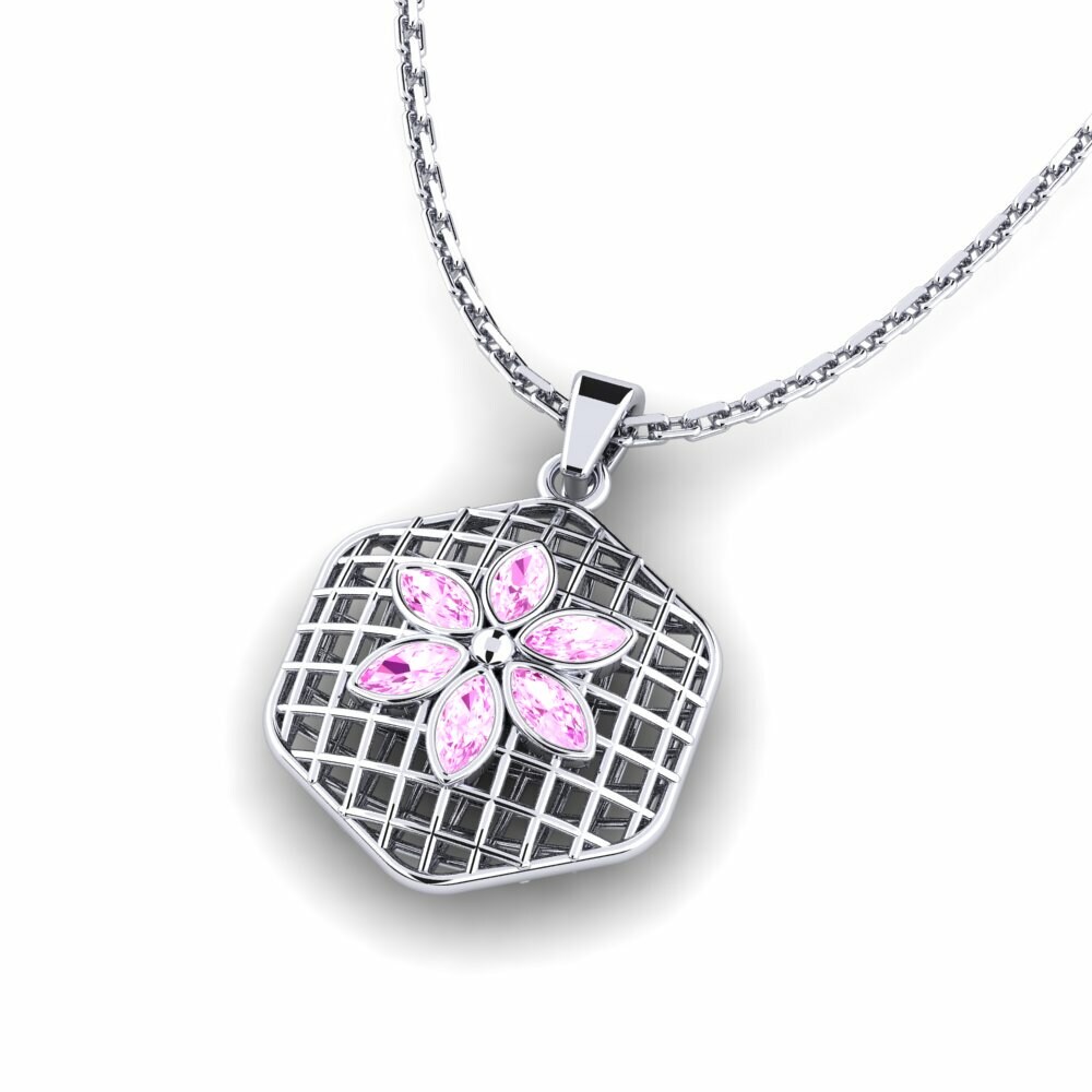 Pink Sapphire Women's Pendant Euqilbo