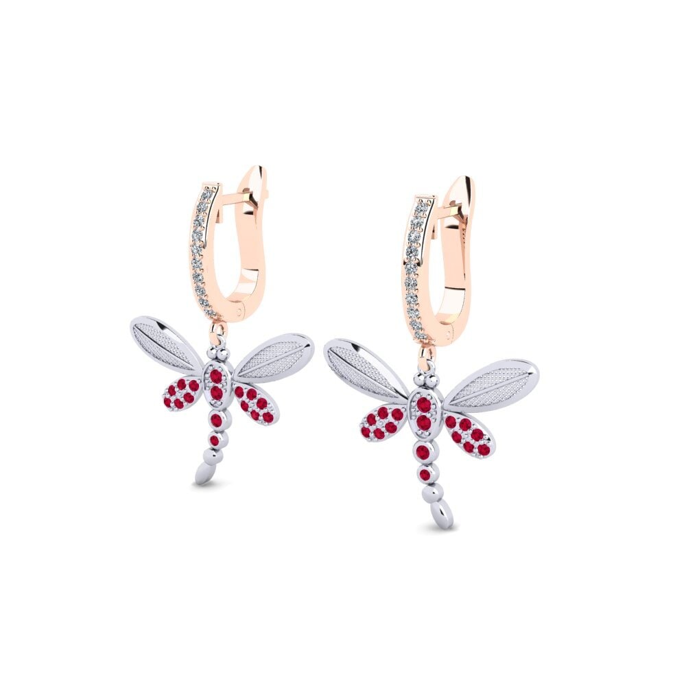 14ct Rose / White Gold Women's Earring Eustice