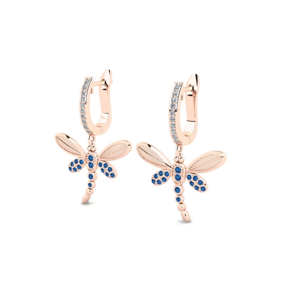 Donker Blauwe Zirkoon Dames Oorbellen Eustice
