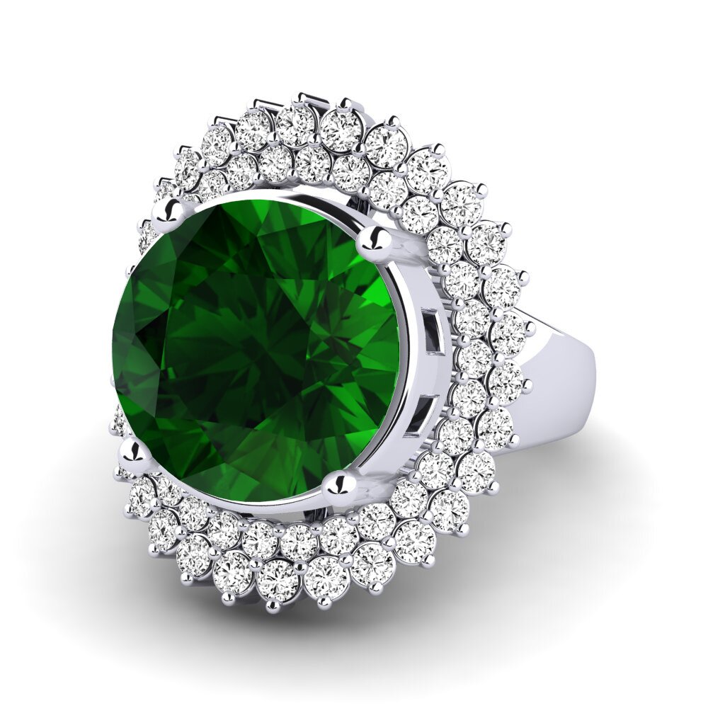 Turmalina verde Anillo Evan