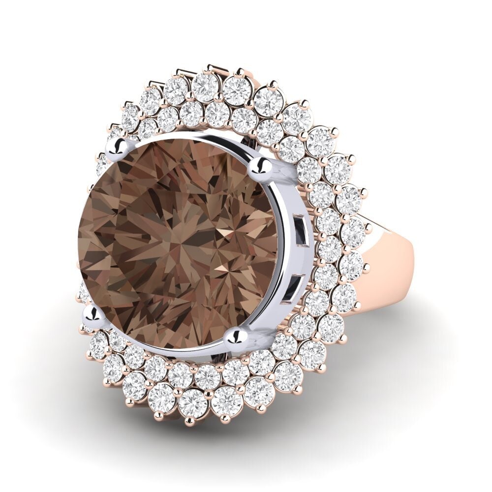 18ct Rose & White Gold Ring Evan