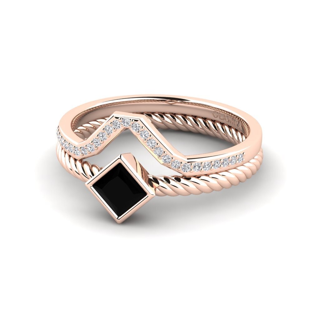 Black Diamond Engagement Ring Evelsiens