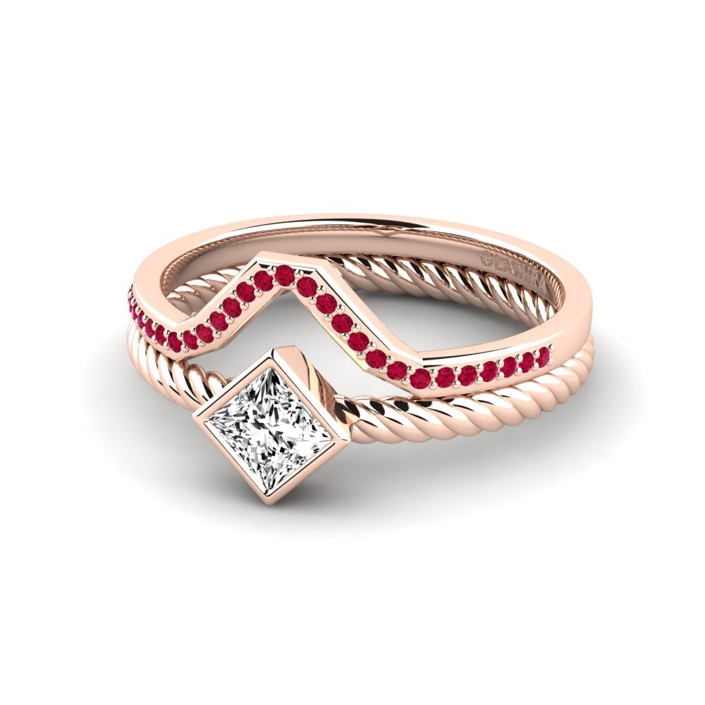 Moissanite Anel de Noivado Evelsiens