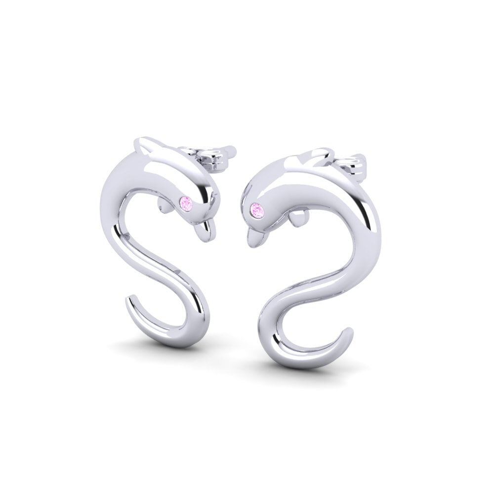 Pink Sapphire Women's Earring Even