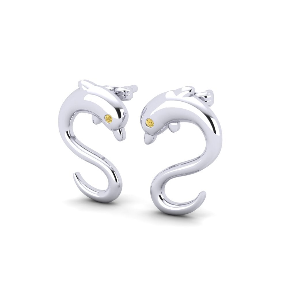 Yellow Diamond Women's Earring Even