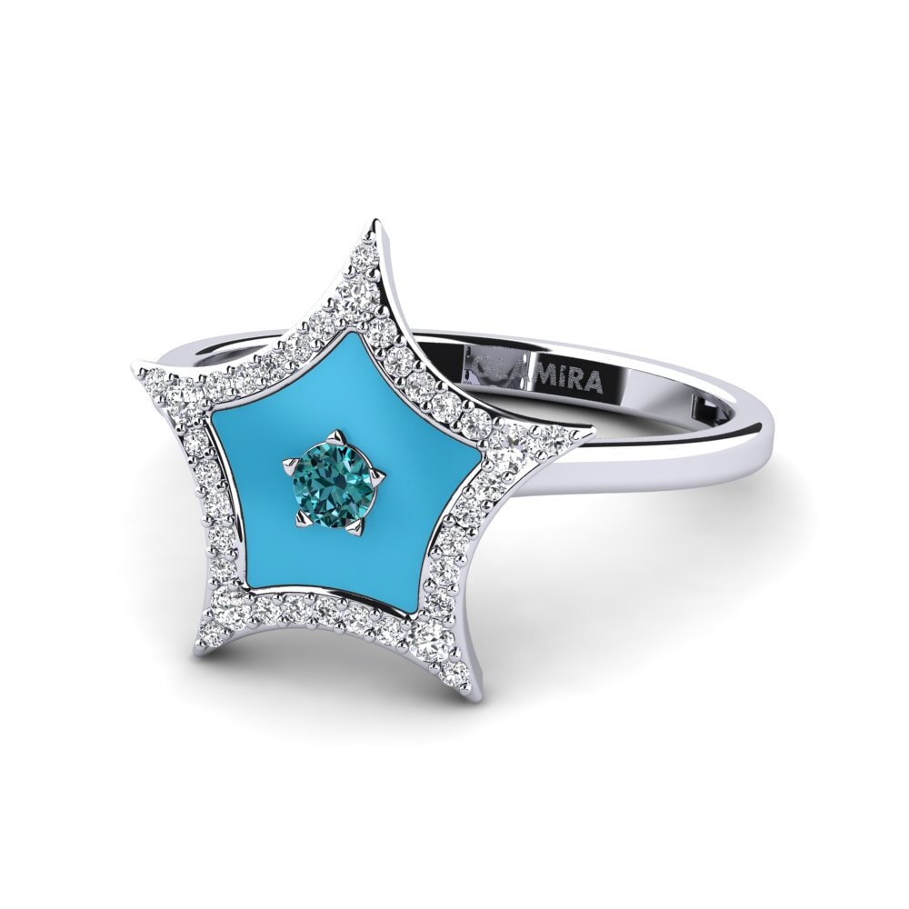 Blauer Diamant Ring Eveningstar