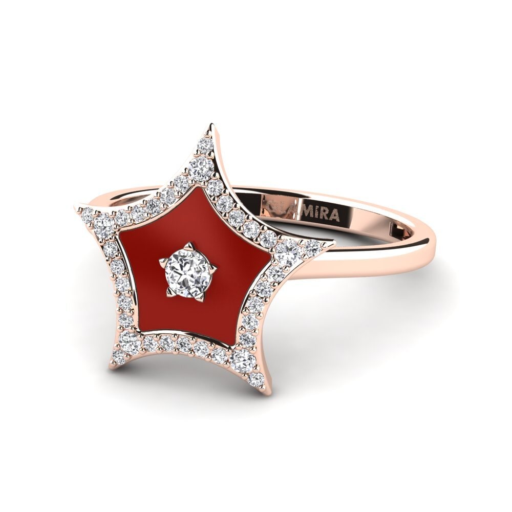 Rotgold 375 Ring Eveningstar