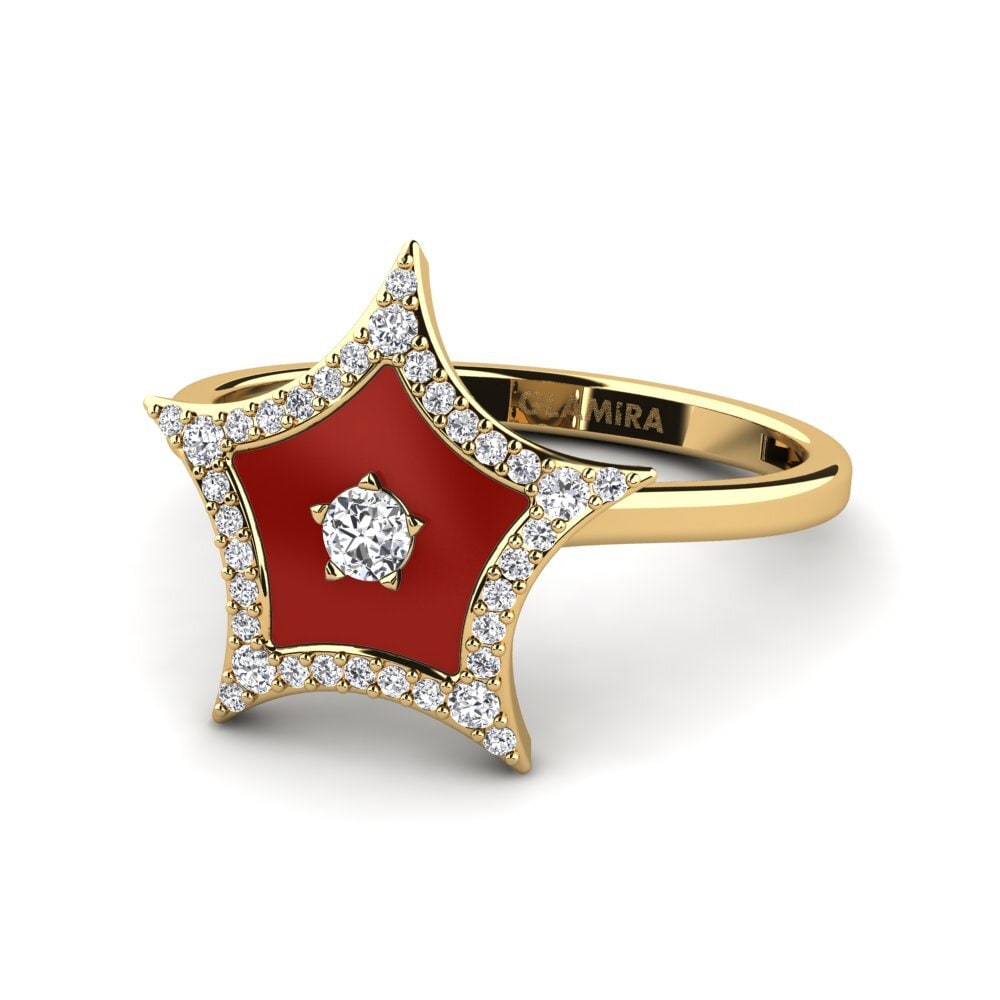 Gelbgold 375 Ring Eveningstar