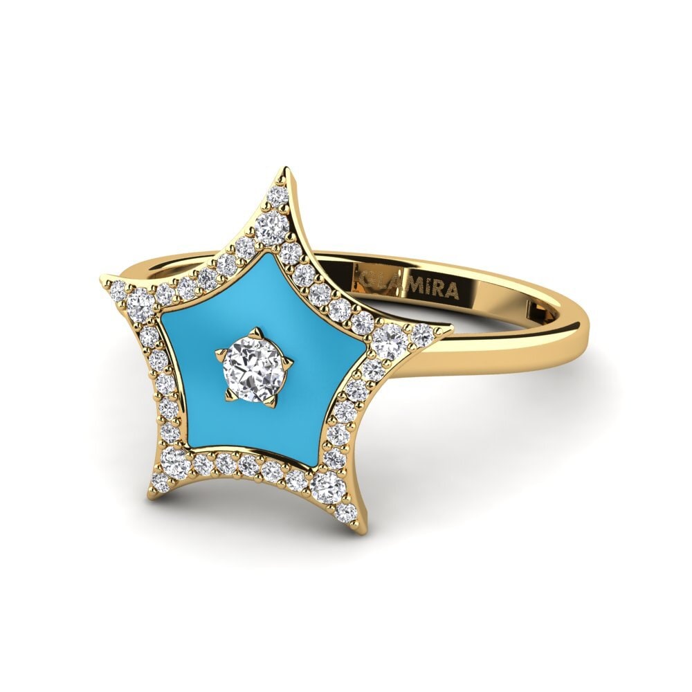Gelbgold 750 Ring Eveningstar