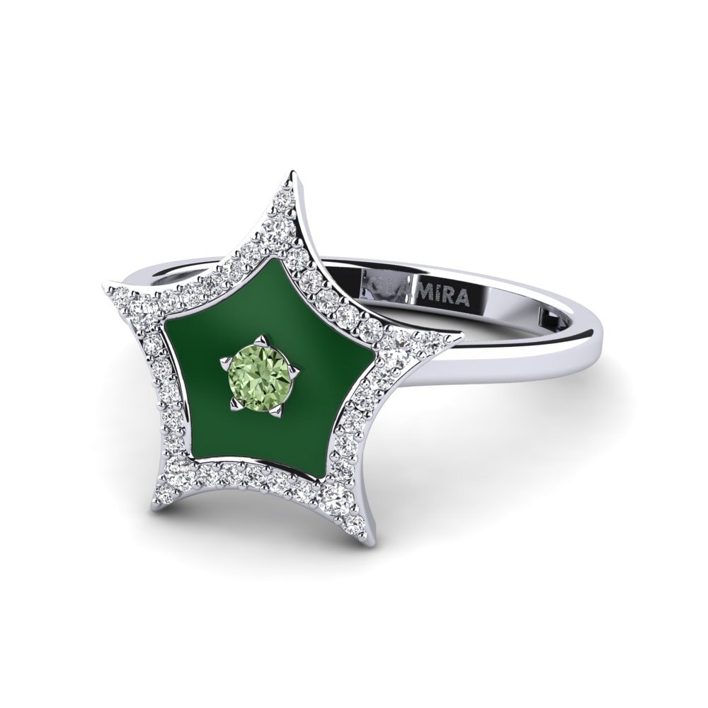 Green Diamond Ring Eveningstar