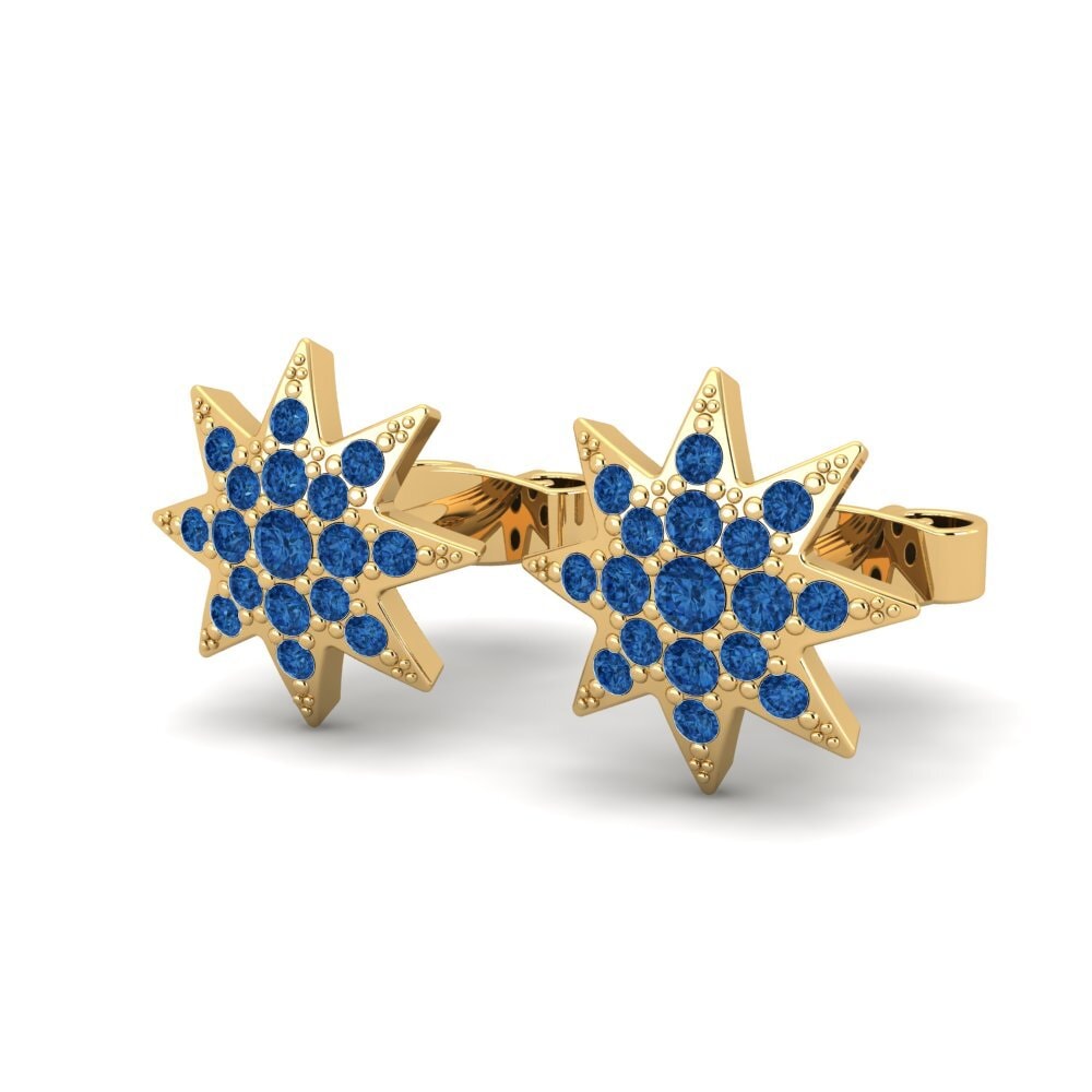 Donker Blauwe Zirkoon Dames Oorbellen Everardo