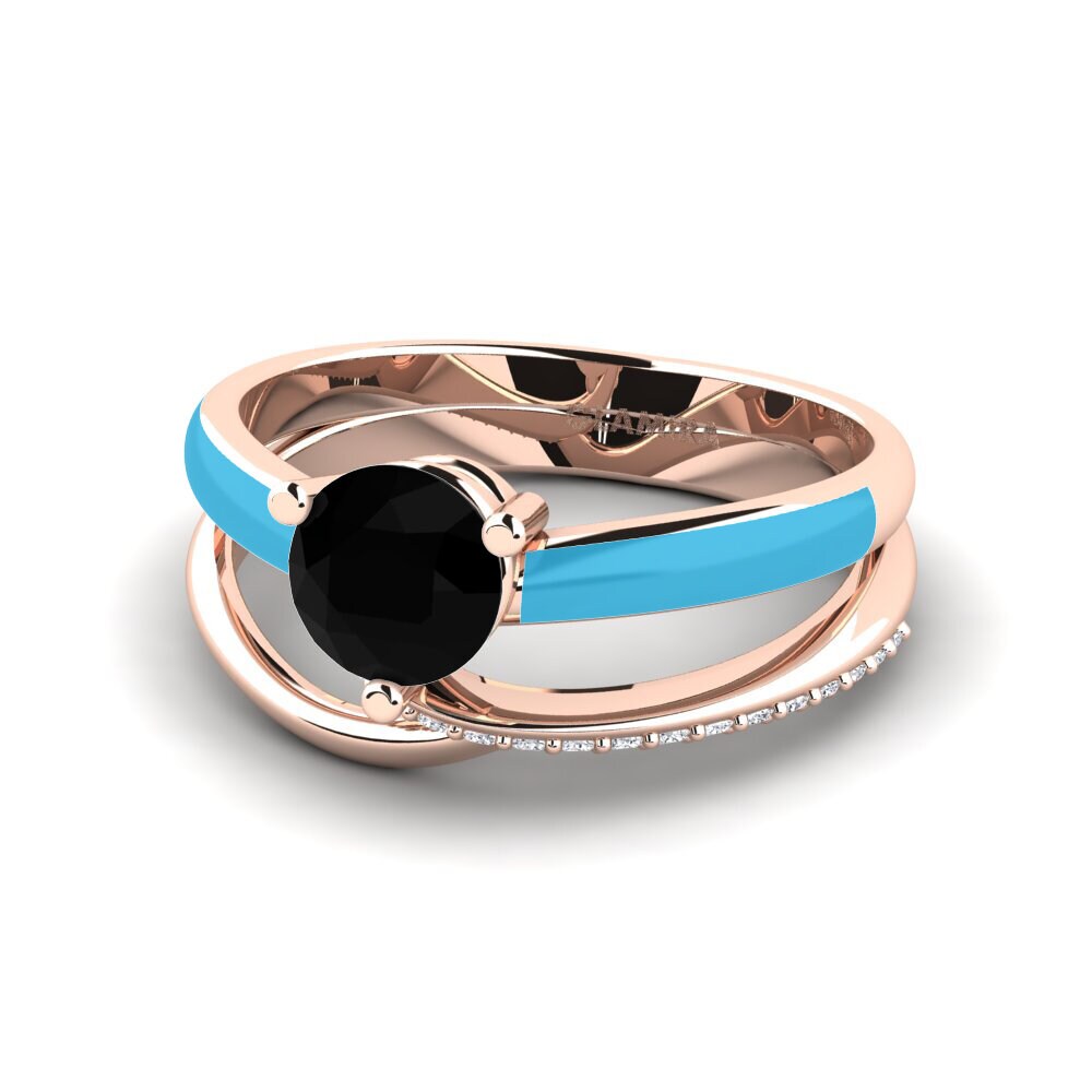 Schwarzer Diamant Verlobungsring Everg