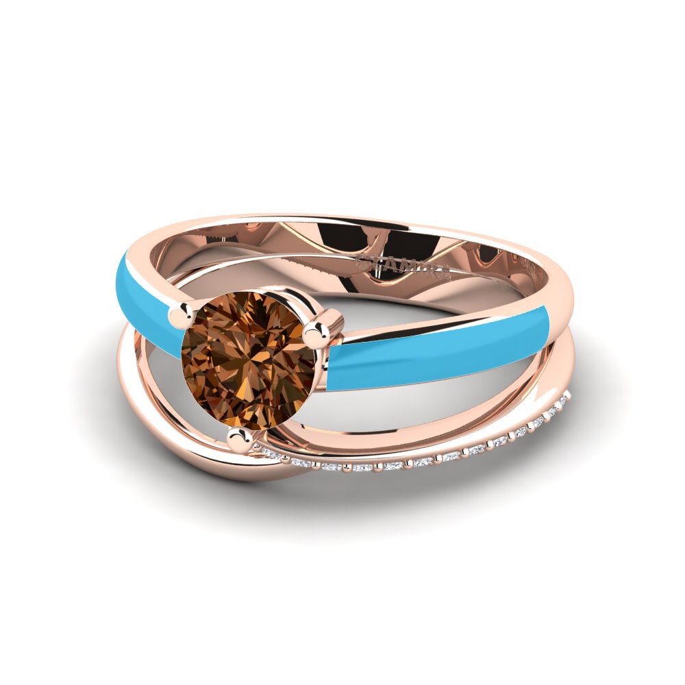 Brauner Diamant Verlobungsring Everg