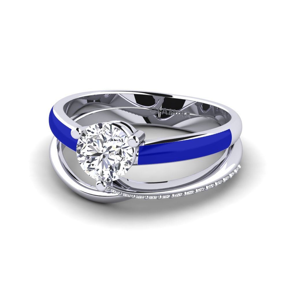 9ct White Gold Engagement Ring Everg