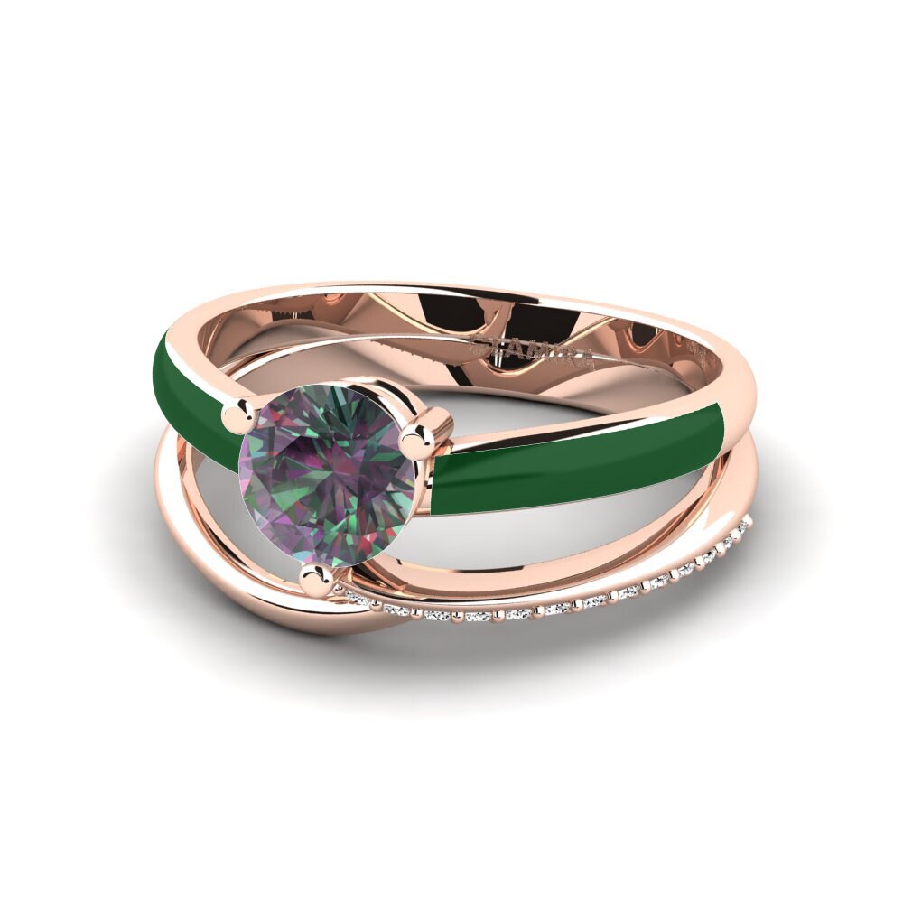 Mystic Topas Verlobungsring Everg