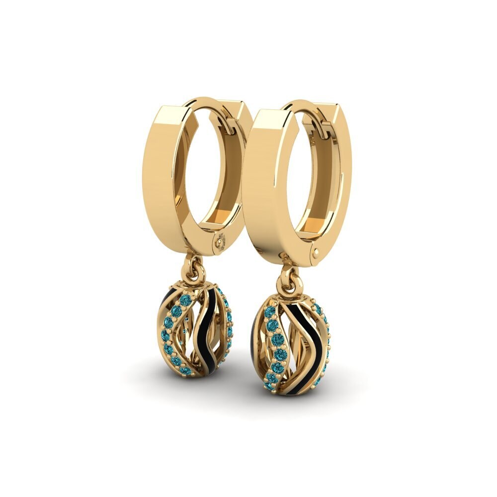 Diamante Azul Pendiente de mujer Evert