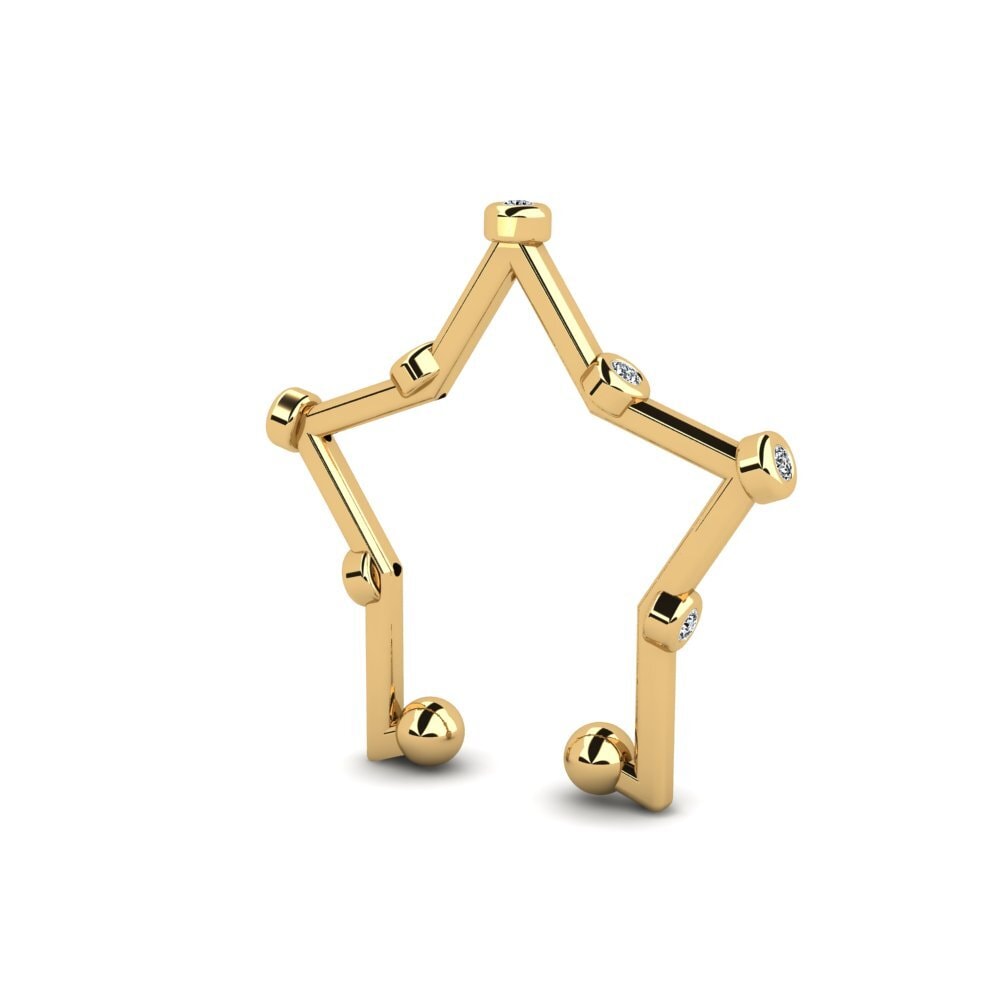 14ct Yellow Gold Zirconia Women's Earring Evita