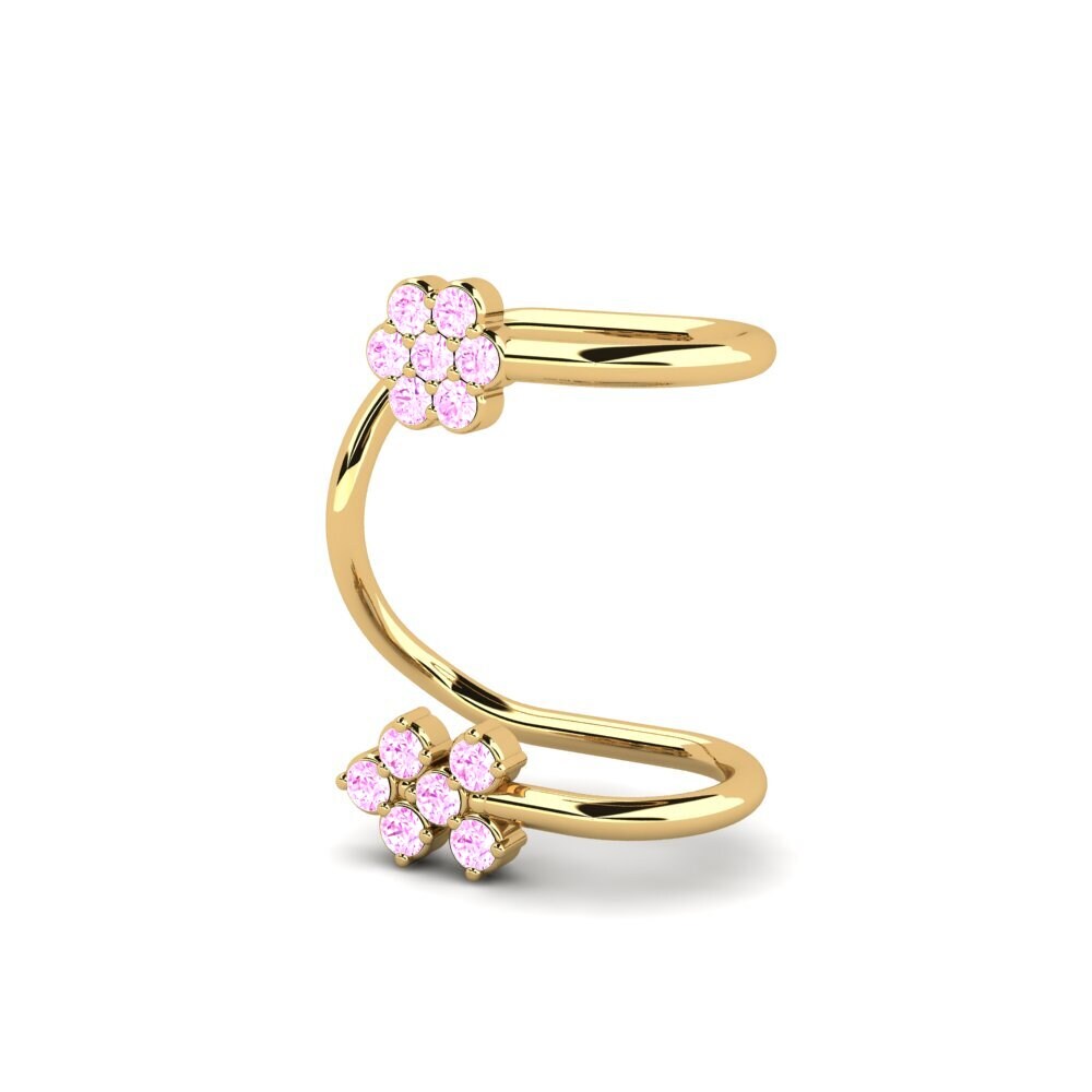 Saphir Rose Boucle d'oreille femme Evitas