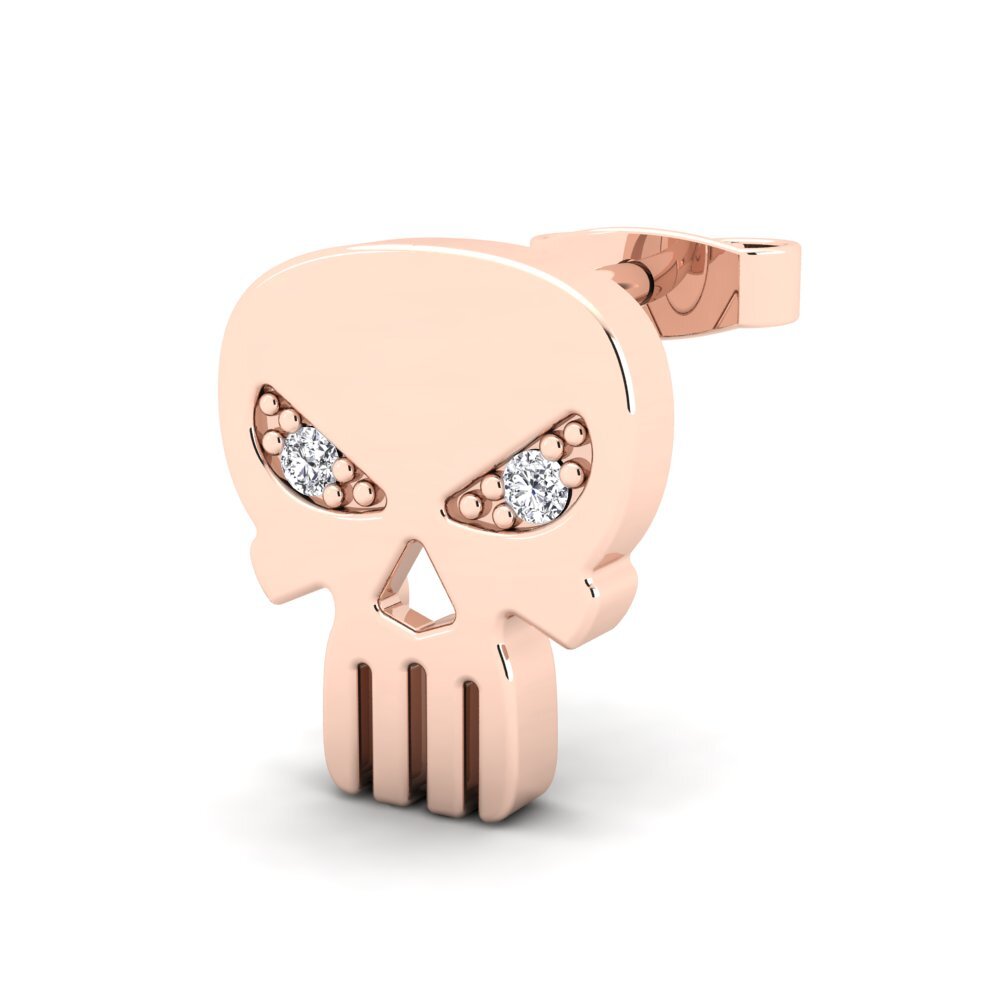18ct Rose Gold Lab Grown Diamond Men's Earring Exeggutor
