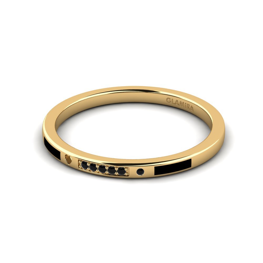 9ct Yellow Gold Black Sapphire Men's Ring Expai