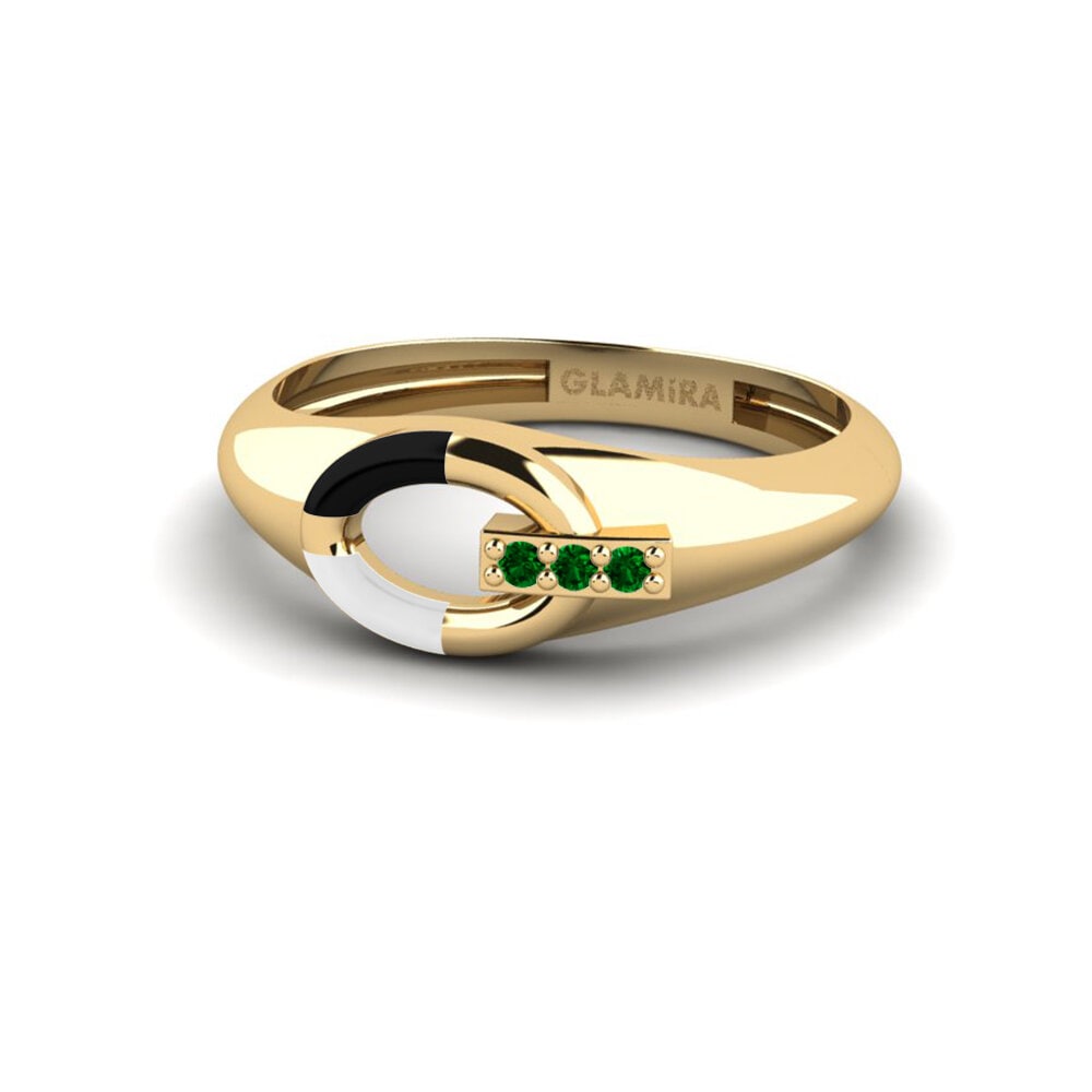 Green Zirconia Pinky Ring External