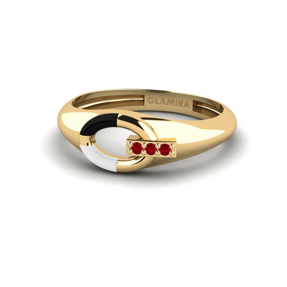 Red Zirconia Pinky Ring External