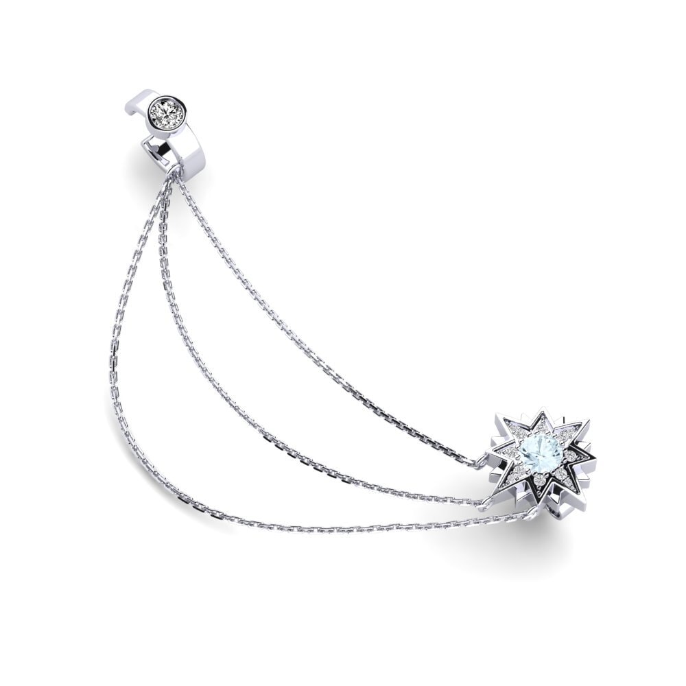 Đá Aquamarine Bông tai nữ Extragalactic