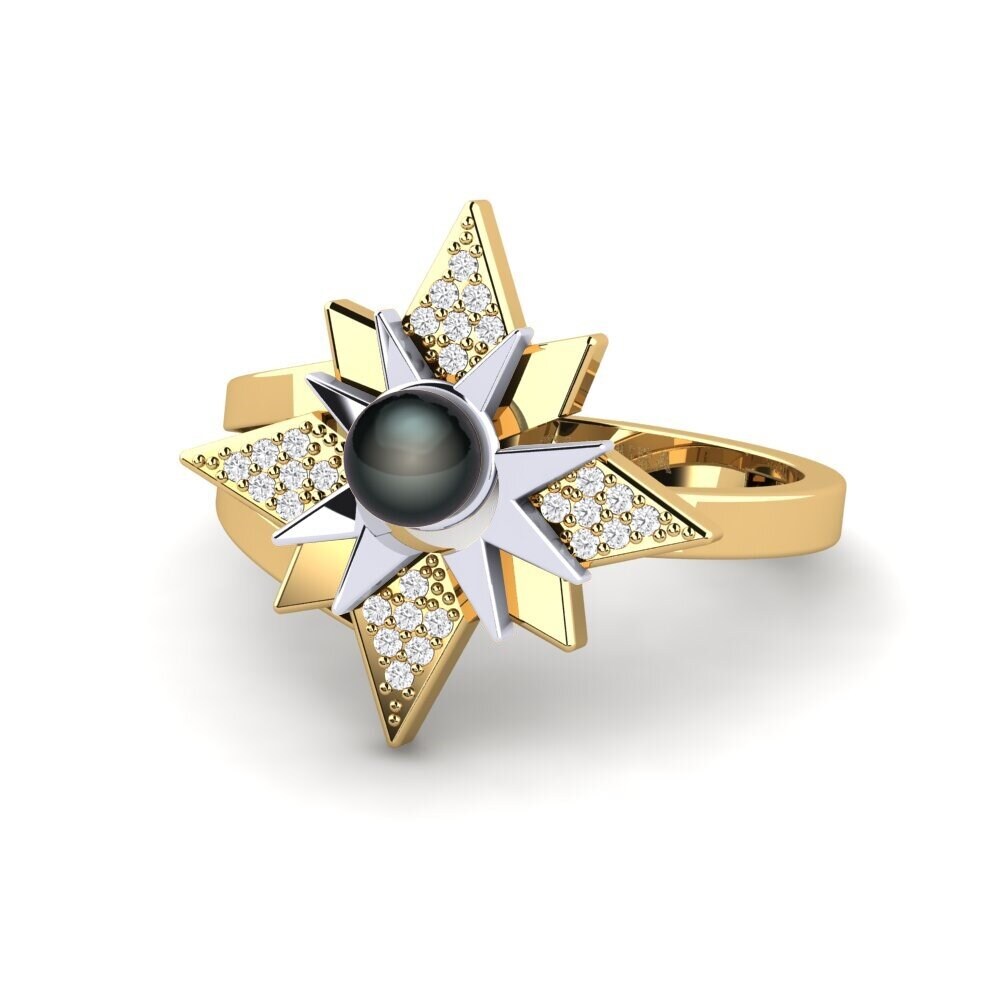 Stars 9ct Yellow & White Gold Rings