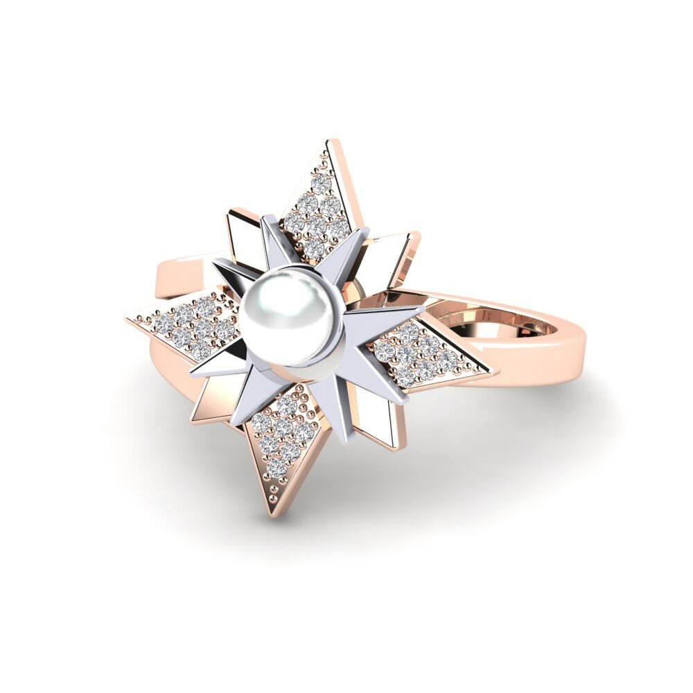 14k Rose & White Gold Ring Extrasolar