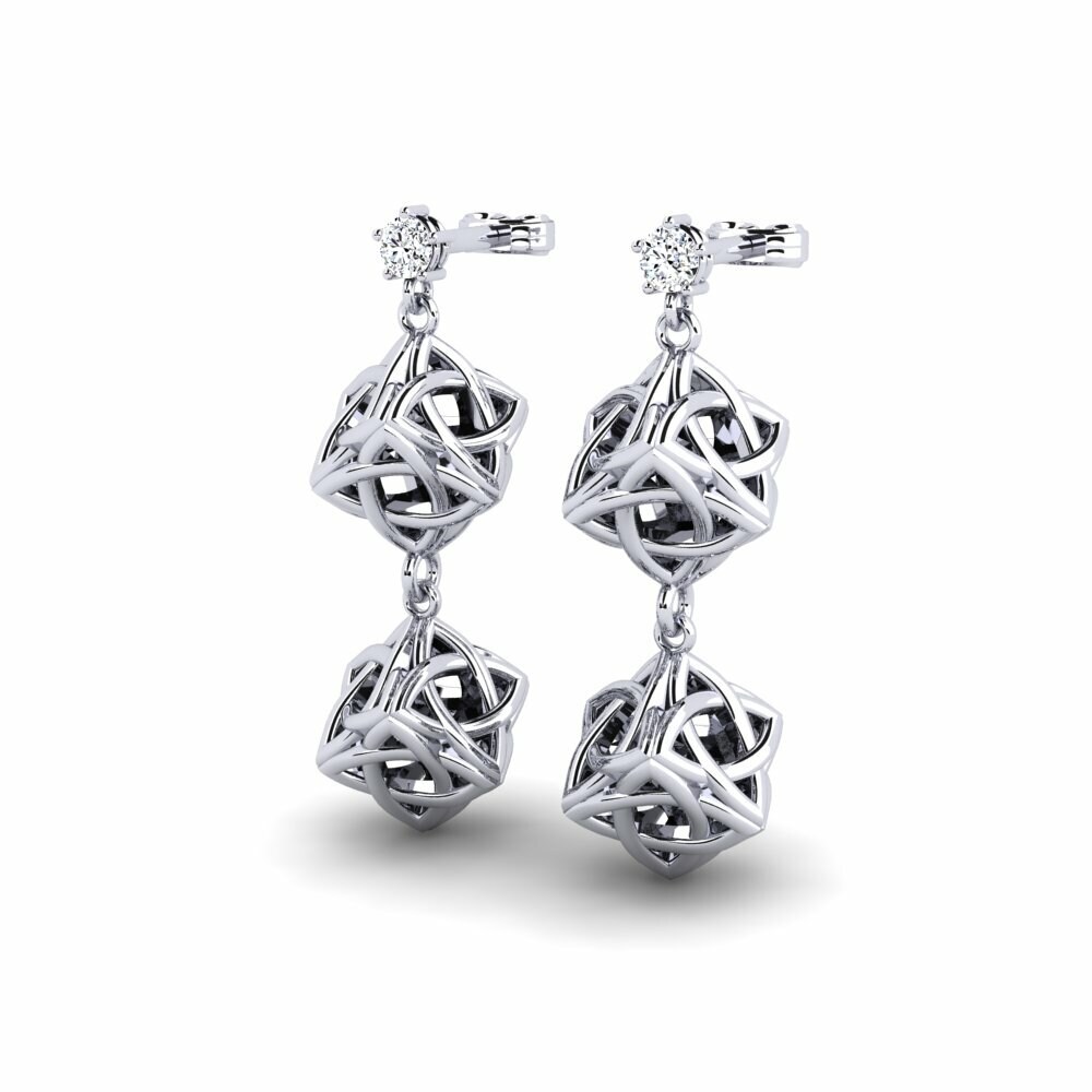 18k Oro Blanco Pendiente de mujer Eypolo