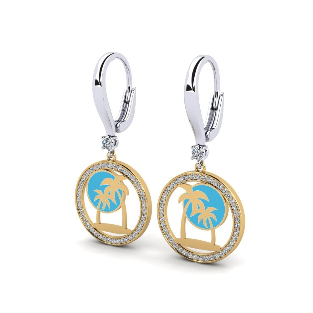 750 Weiß & Gelbgold Damen ohrring Eyry