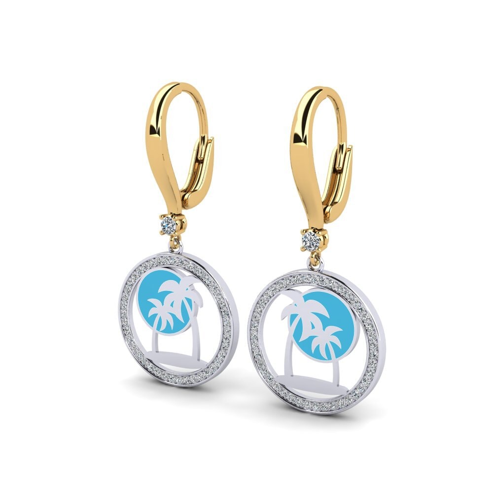 14ct Yellow & White Gold Women's Earring Eyry