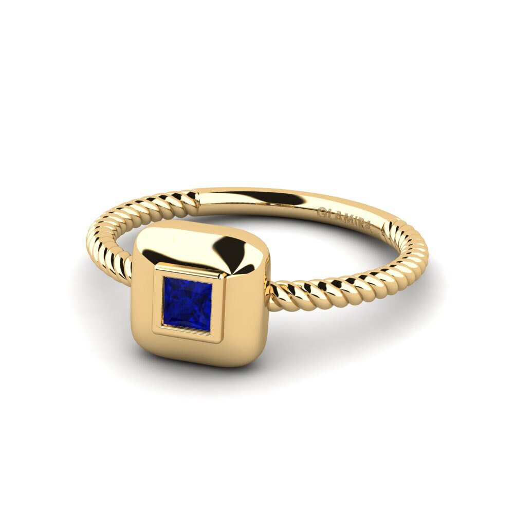 Princess Sapphire Engagement Ring Ezhorinsa