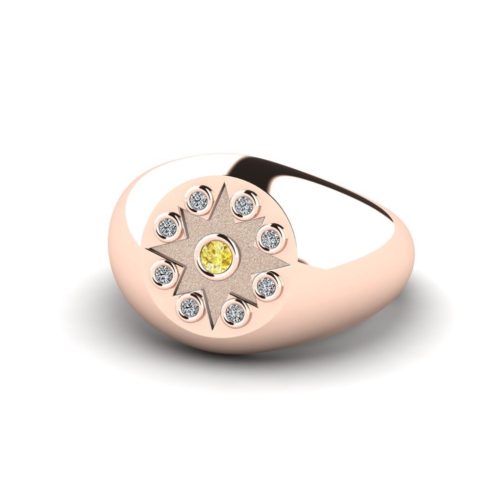 Gelber Saphir Pinker Ring Faded