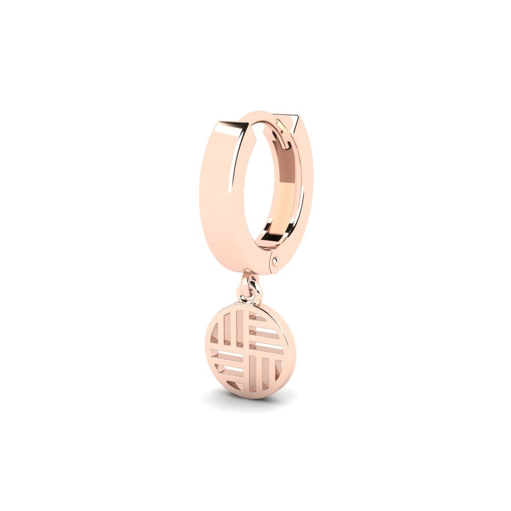 14ct Rose Gold Men's Earring Fahumi